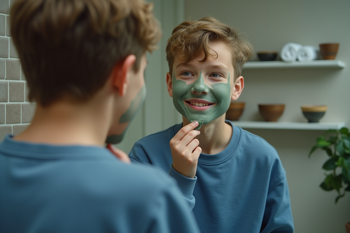 Adolescent en train d